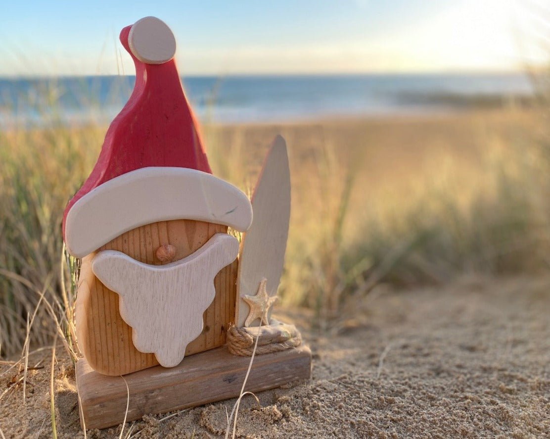 Driftcraft Christmas - Santa with Cream Surf board - Drift Craft by Jo