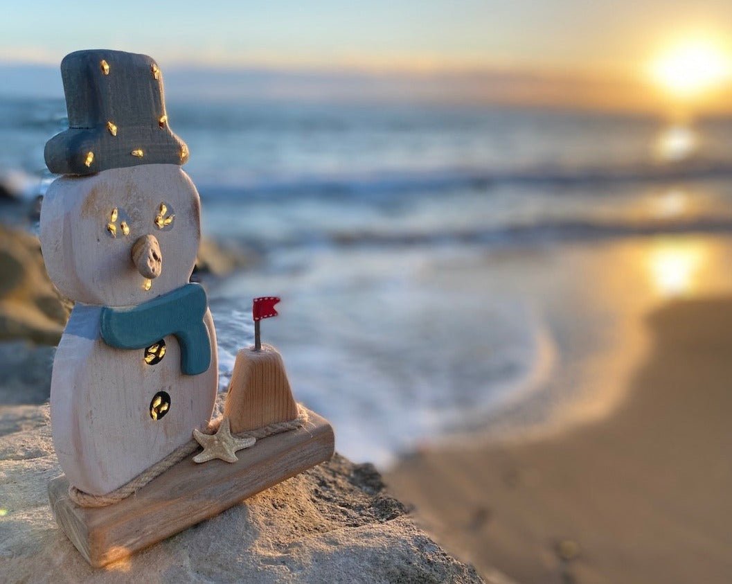Driftcraft Christmas - Snowman with Lights - Drift Craft by Jo