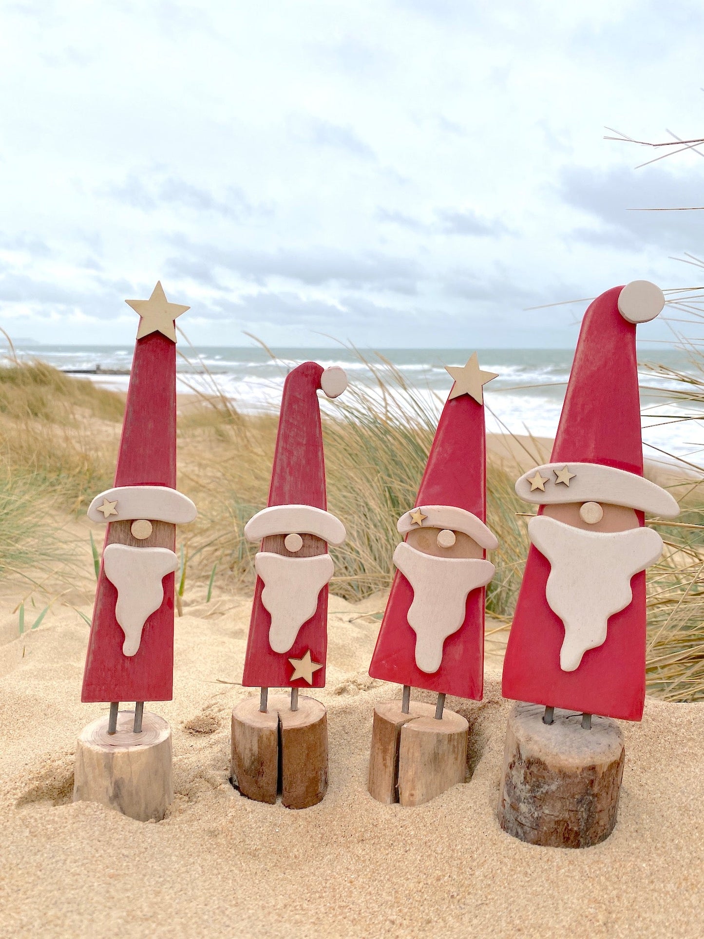 Driftcraft Christmas - Wooden Santas - Drift Craft by Jo