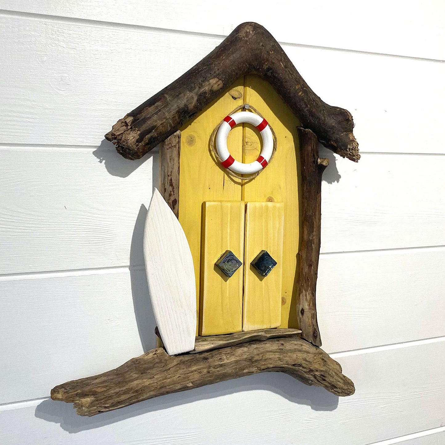Driftwood Beach Hut Surf Shack - Yellow - Drift Craft by Jo