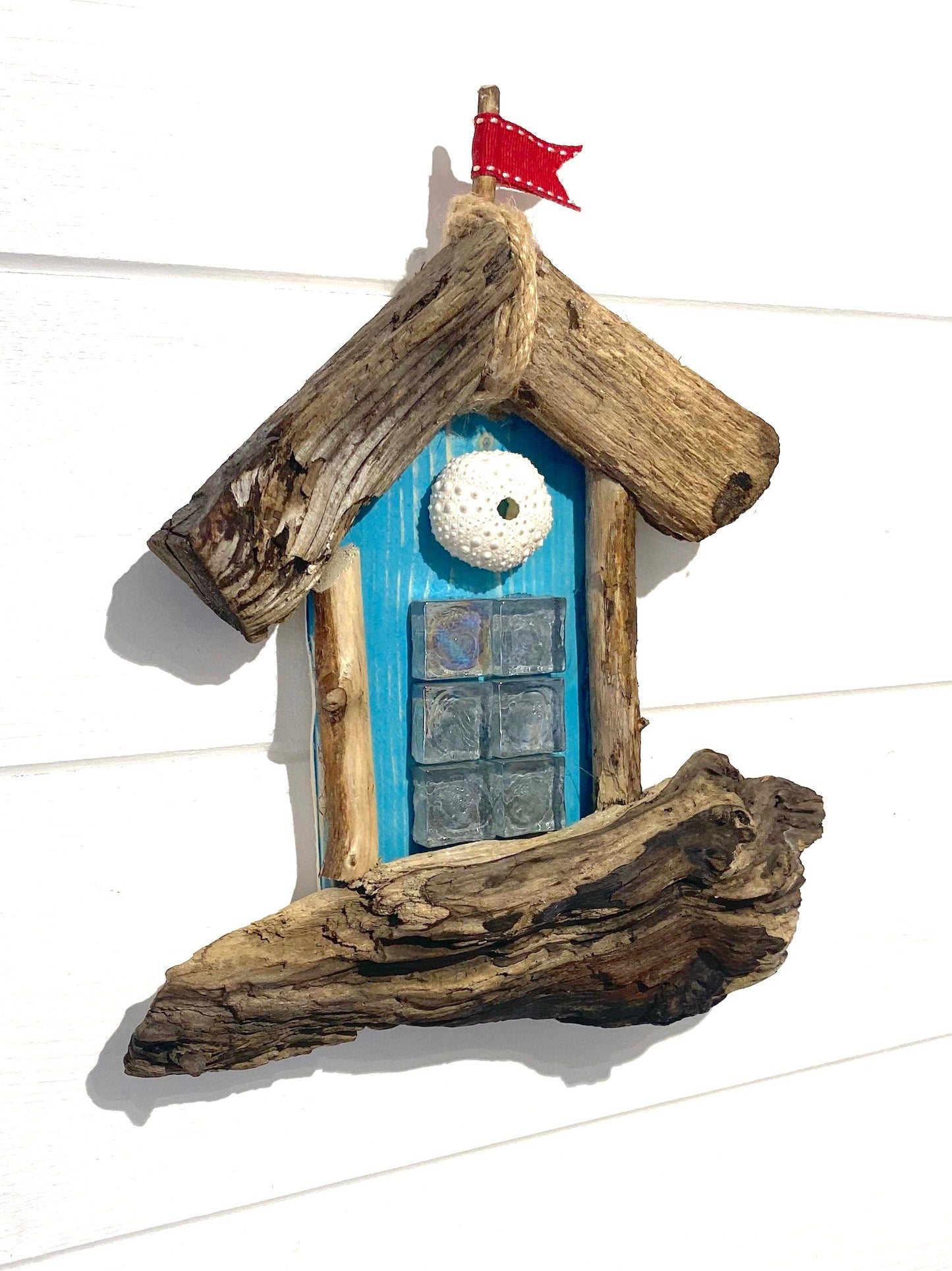 Driftwood Mini Beach Hut - Turquoise - Drift Craft by Jo
