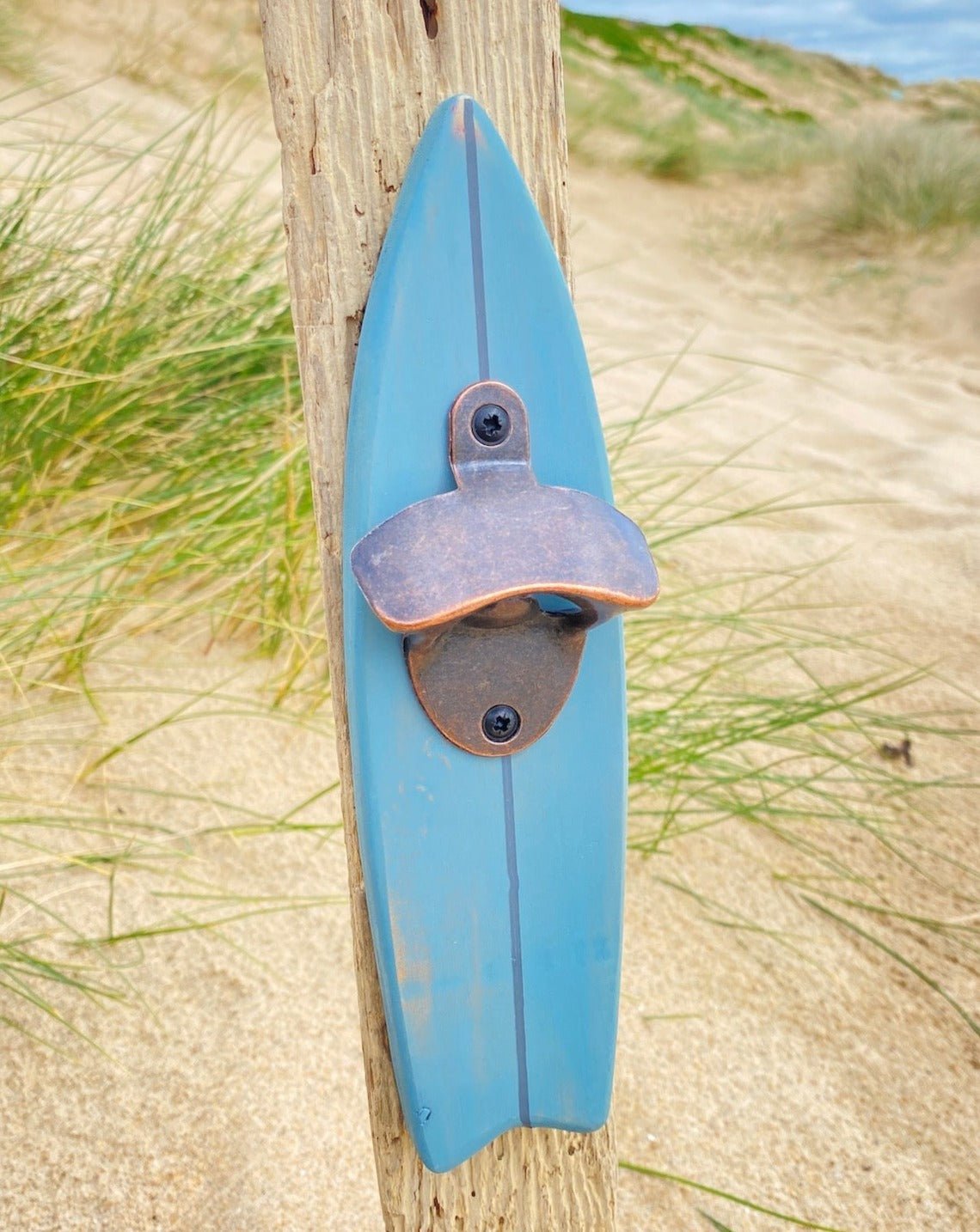 Driftwood Surfboard Magnetic Bottle Opener - Various Calm colours - Drift Craft by Jo