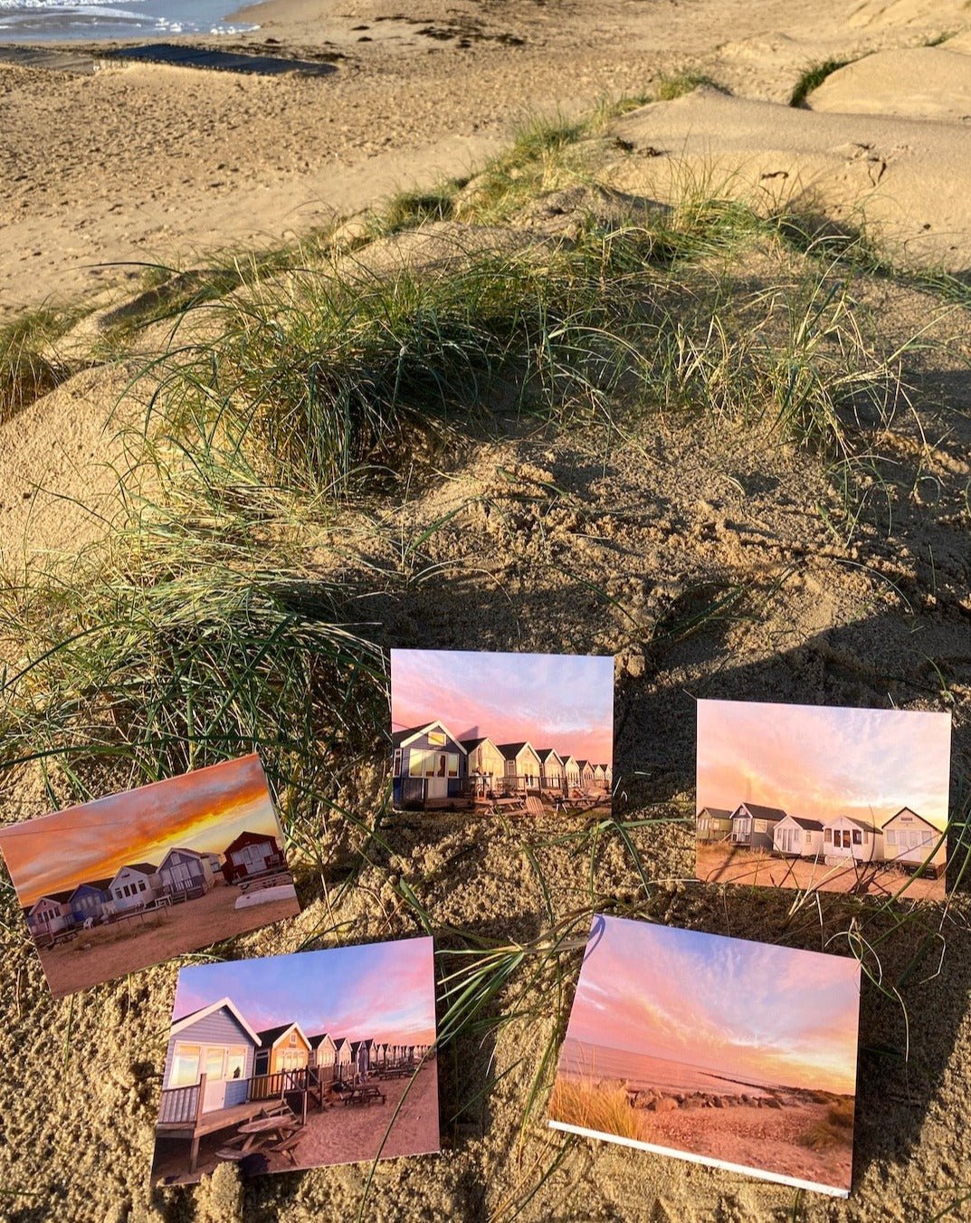 Notelets - Beach Huts in the Sunset - Drift Craft by Jo