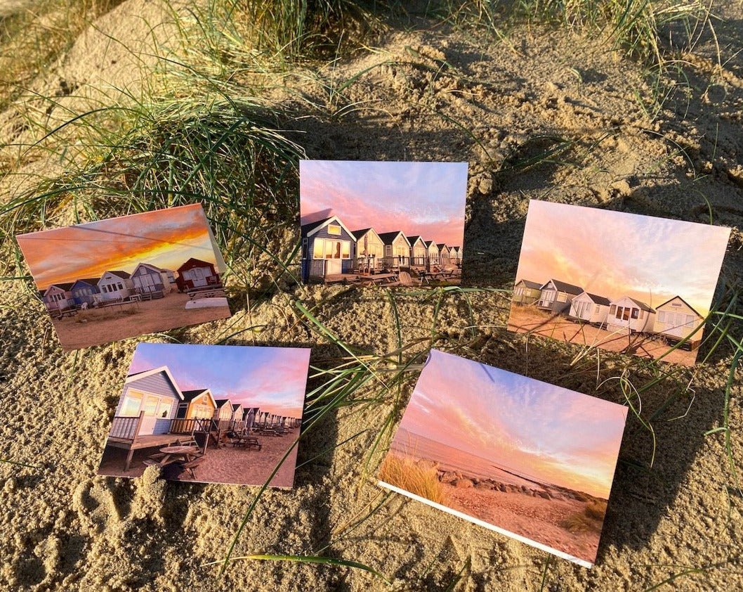 Notelets - Beach Huts in the Sunset - Drift Craft by Jo