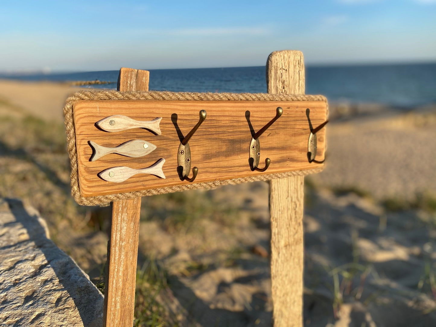 Rustic Drift Craft Triple hooks with 3 Fish - Drift Craft by Jo