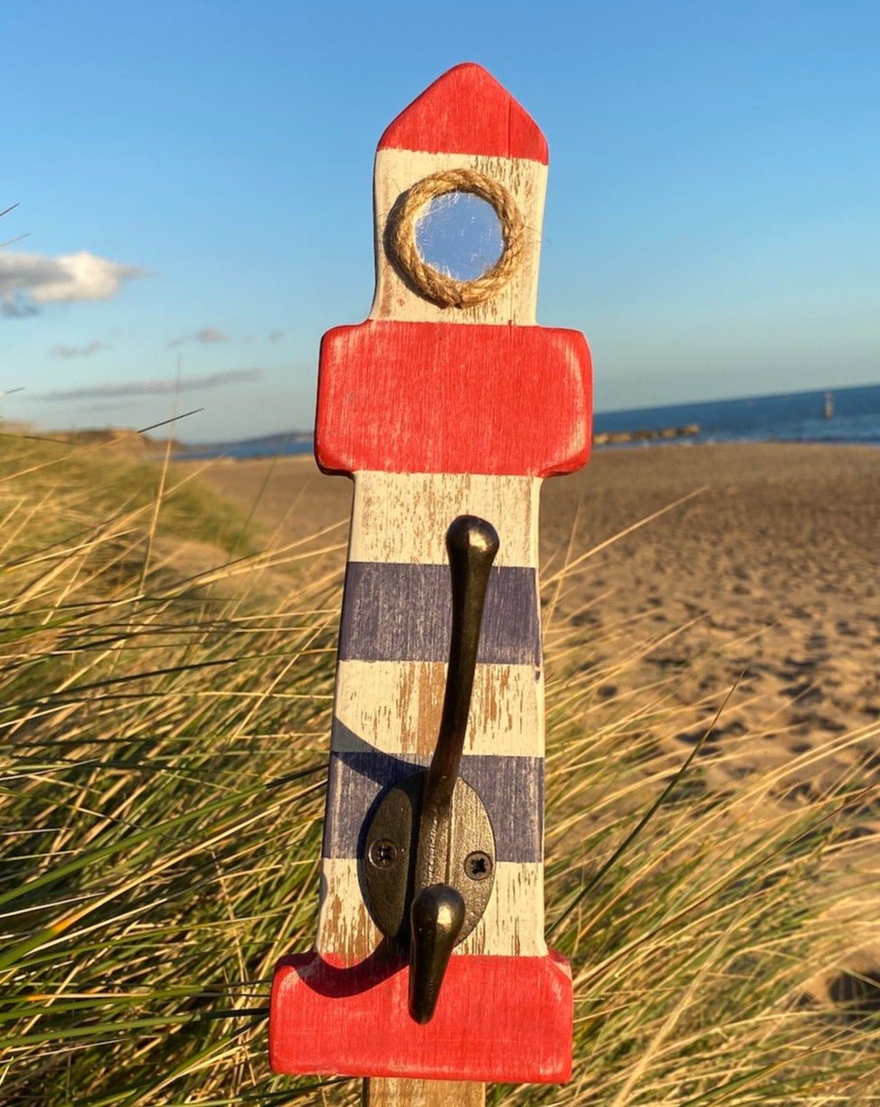 Rustic Lighthouse Coat Hooks - Drift Craft by Jo