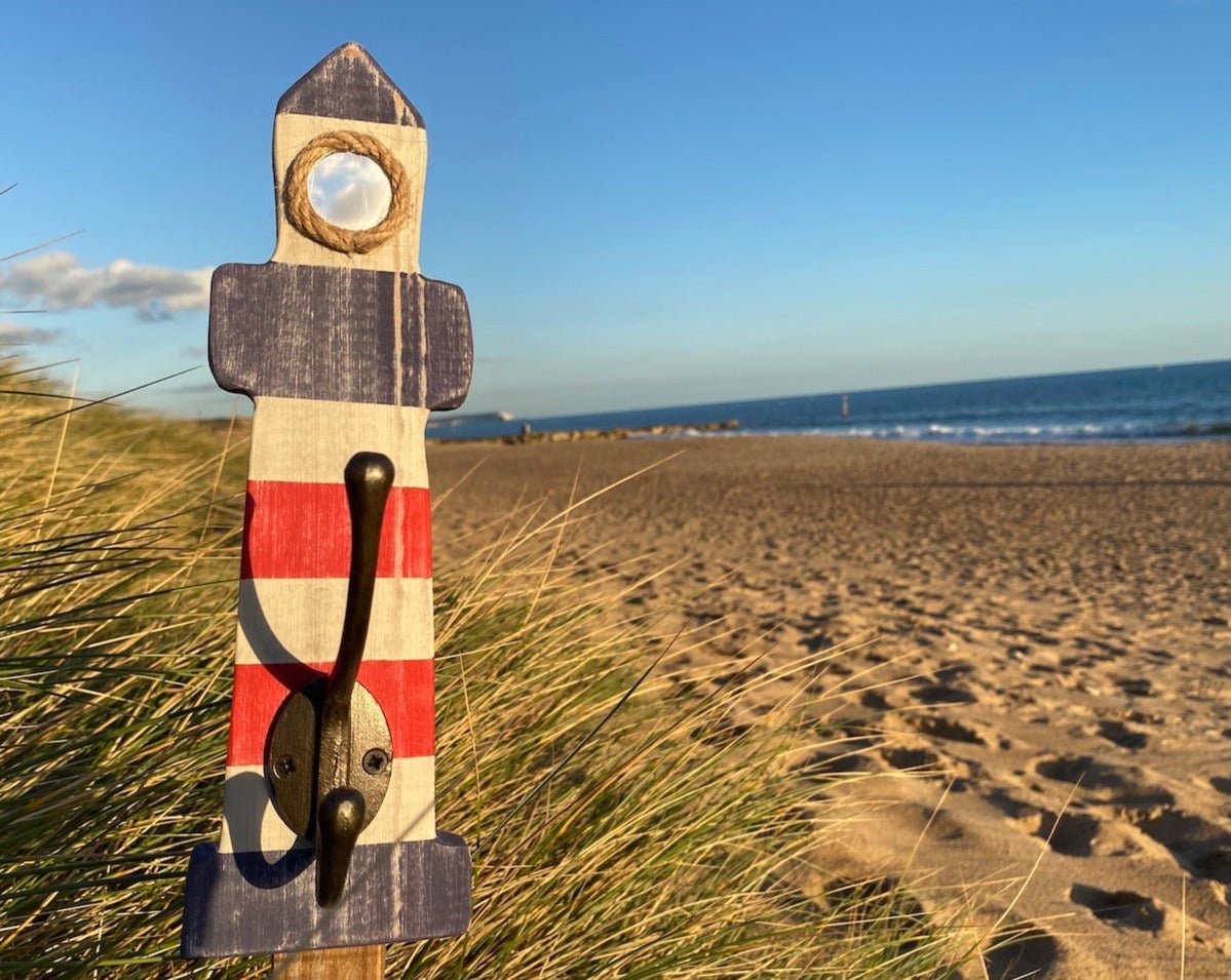 Rustic Lighthouse Coat Hooks - Drift Craft by Jo