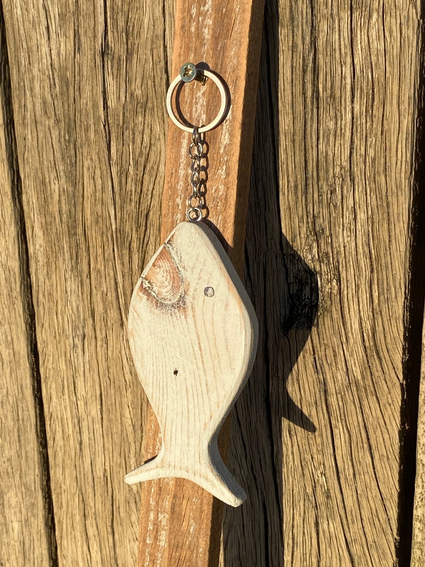 Rustic Wooden Beach Themed Keyrings - Drift Craft by Jo
