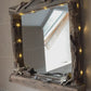 Driftwood Mirror - Square with Lights and Starfish Detail