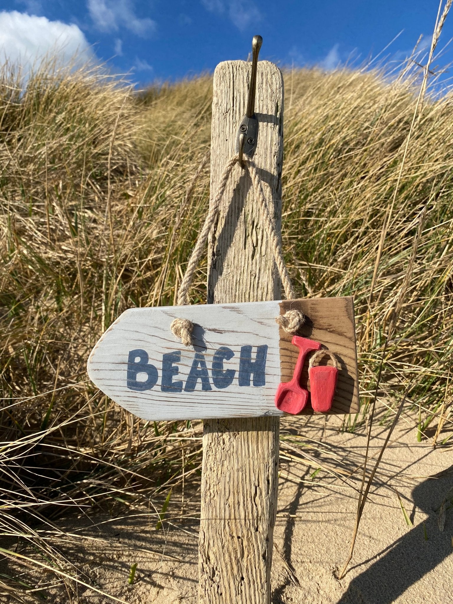 Driftcraft Beach Sign with Bucket & Spade - Drift Craft by Jo