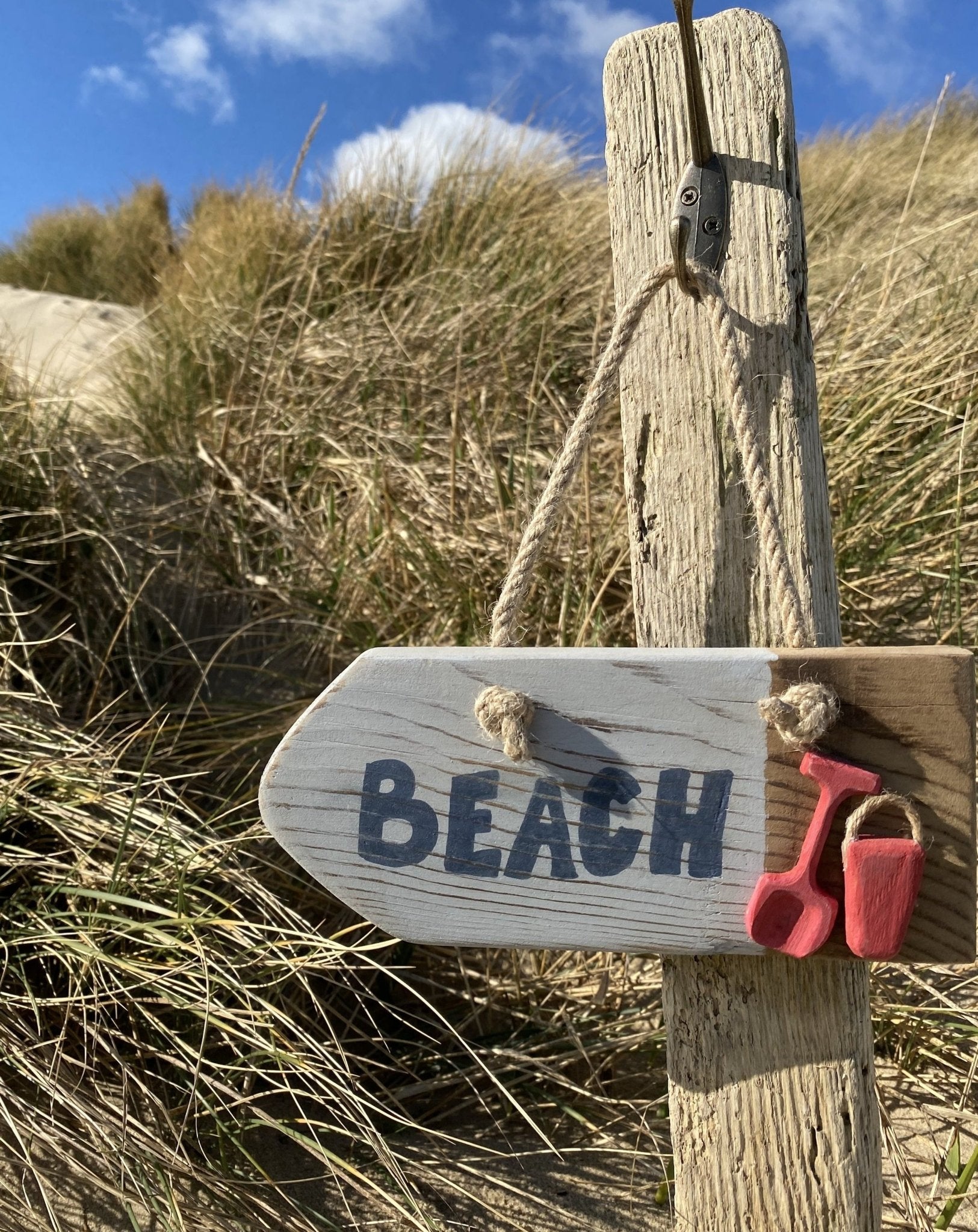 Driftcraft Beach Sign with Bucket & Spade - Drift Craft by Jo