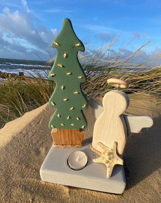 Driftcraft Christmas - Angel, Starfish and Christmas Tree with lights - Drift Craft by Jo