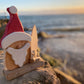 Driftcraft Christmas - Santa with Cream Surf board - Drift Craft by Jo