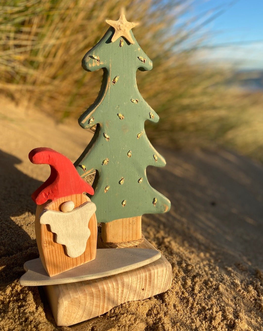 Driftcraft Christmas Tree with lights and Surfing Santa - Drift Craft by Jo