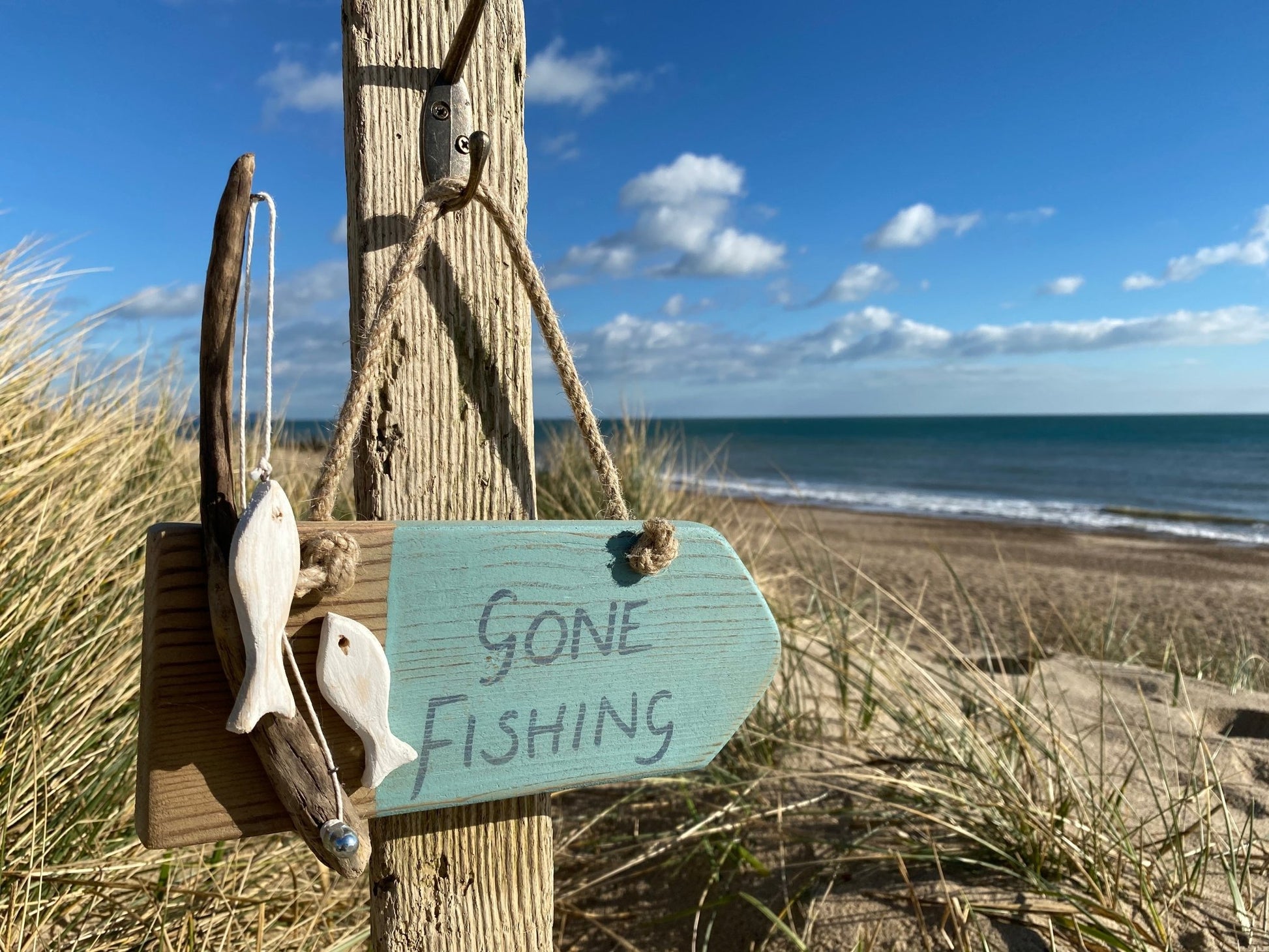 Driftcraft Gone Fishing Sign - Drift Craft by Jo