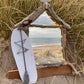 Driftwood Beach House Illuminating Mirror with Paddleboard and Seagull - Drift Craft by Jo