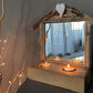 Driftwood Beach House Mirror with Tea light holders and Heart - Drift Craft by Jo