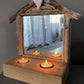 Driftwood Beach House Mirror with Tea light holders and Heart - Drift Craft by Jo