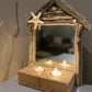 Driftwood Beach House Mirror with Tea light holders and Starfish - Drift Craft by Jo