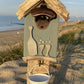 Driftwood beach hut bottle opener with Prosecco and white bucket - Drift Craft by Jo