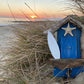 Driftwood Beach Hut Coat Hook - Blue / Starfish - Drift Craft by Jo