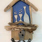 Driftwood Beach Hut Coat Hook - Mini Blue / Prosecco / Hooks - Drift Craft by Jo