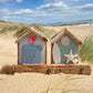 Driftwood Beach Hut Coat Hooks - Double - Red Heart, Surfboard, Starfish, Shells - Drift Craft by Jo