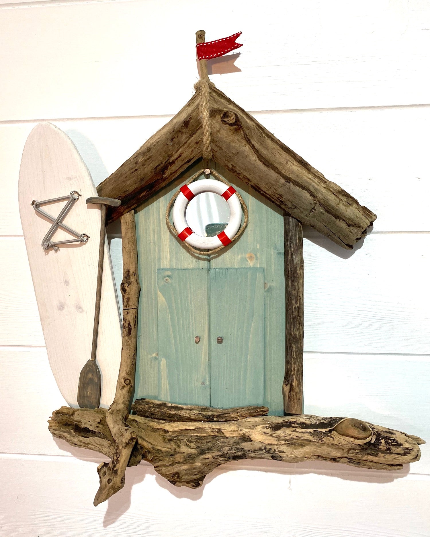 Driftwood Beach Hut Green Paddle Sup Shack - Drift Craft by Jo