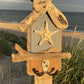 Driftwood Beach Hut Hook with Starfish - Blue - Drift Craft by Jo