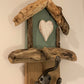 Driftwood Beach Hut Hooks with Heart - Aqua - Drift Craft by Jo