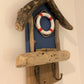 Driftwood Beach Hut Hooks with Lifebuoy - Blue - Drift Craft by Jo