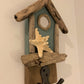Driftwood Beach Hut Hooks with Starfish - Aqua - Drift Craft by Jo