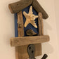 Driftwood Beach Hut Hooks with Starfish - Dark Blue - Drift Craft by Jo