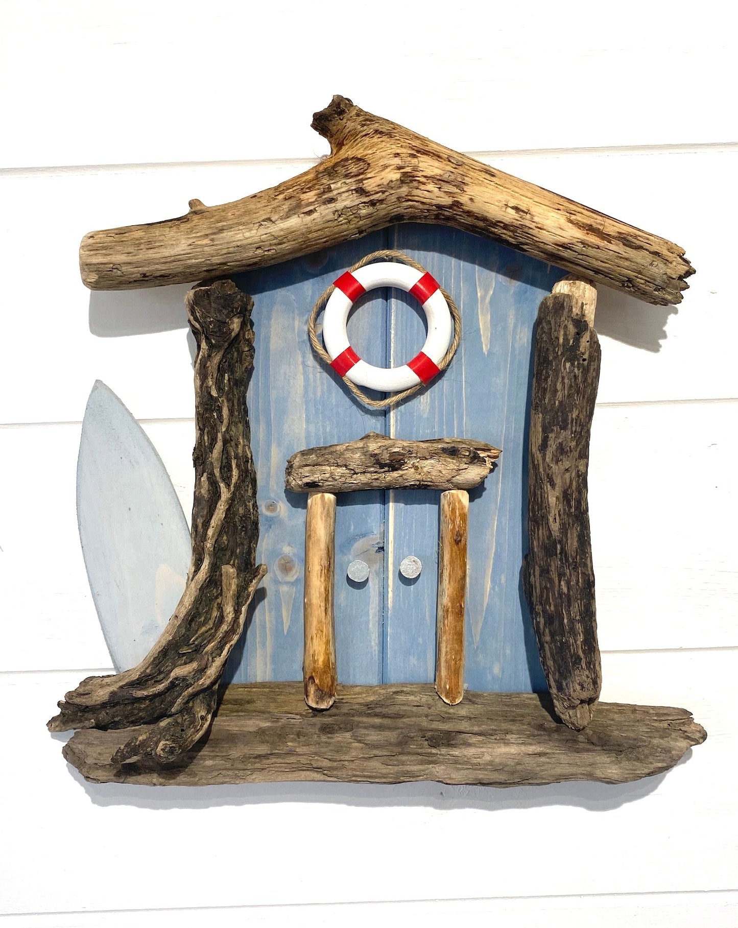 Driftwood Beach Hut Surf Shack - Blue - Drift Craft by Jo