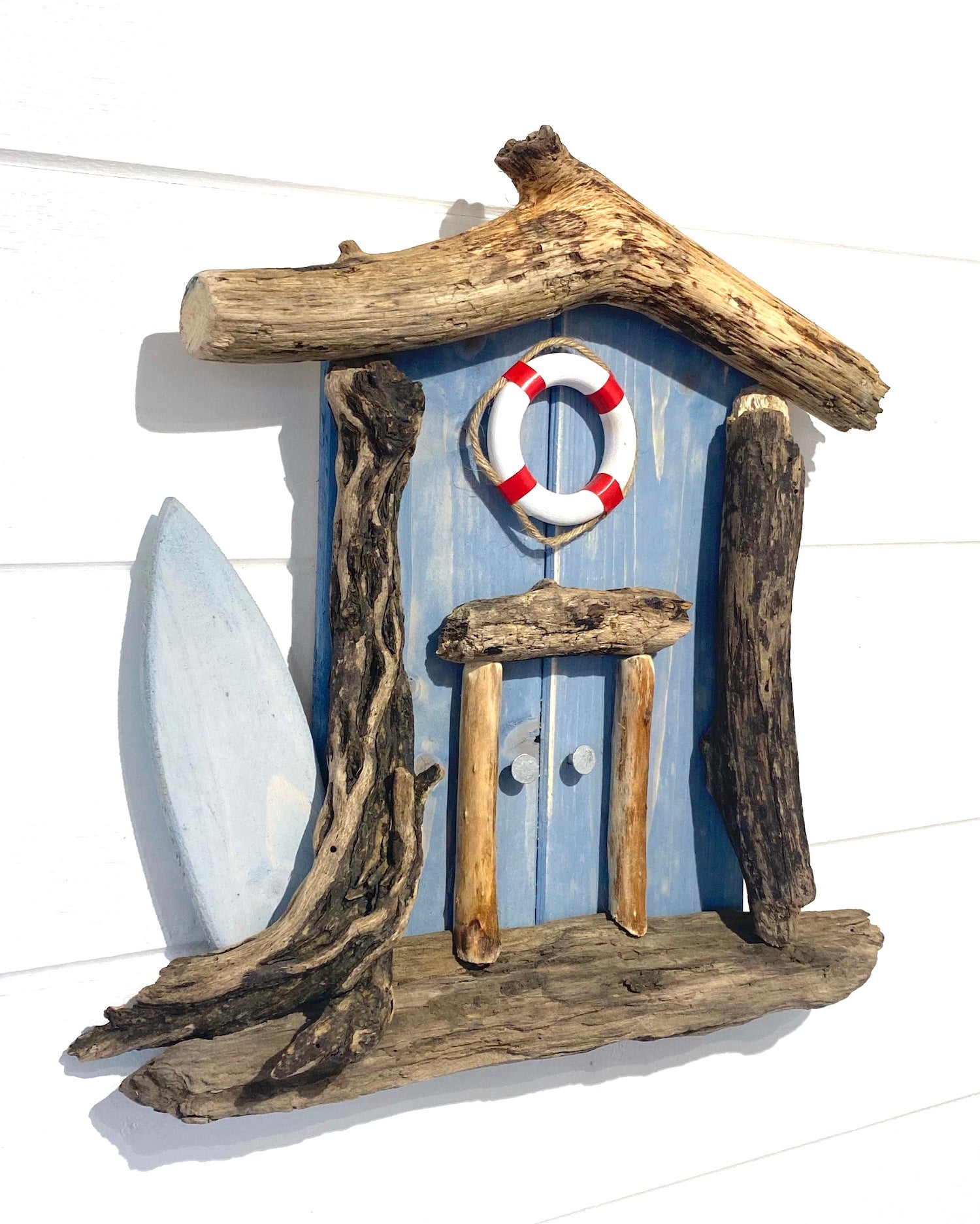 Driftwood Beach Hut Surf Shack - Blue - Drift Craft by Jo