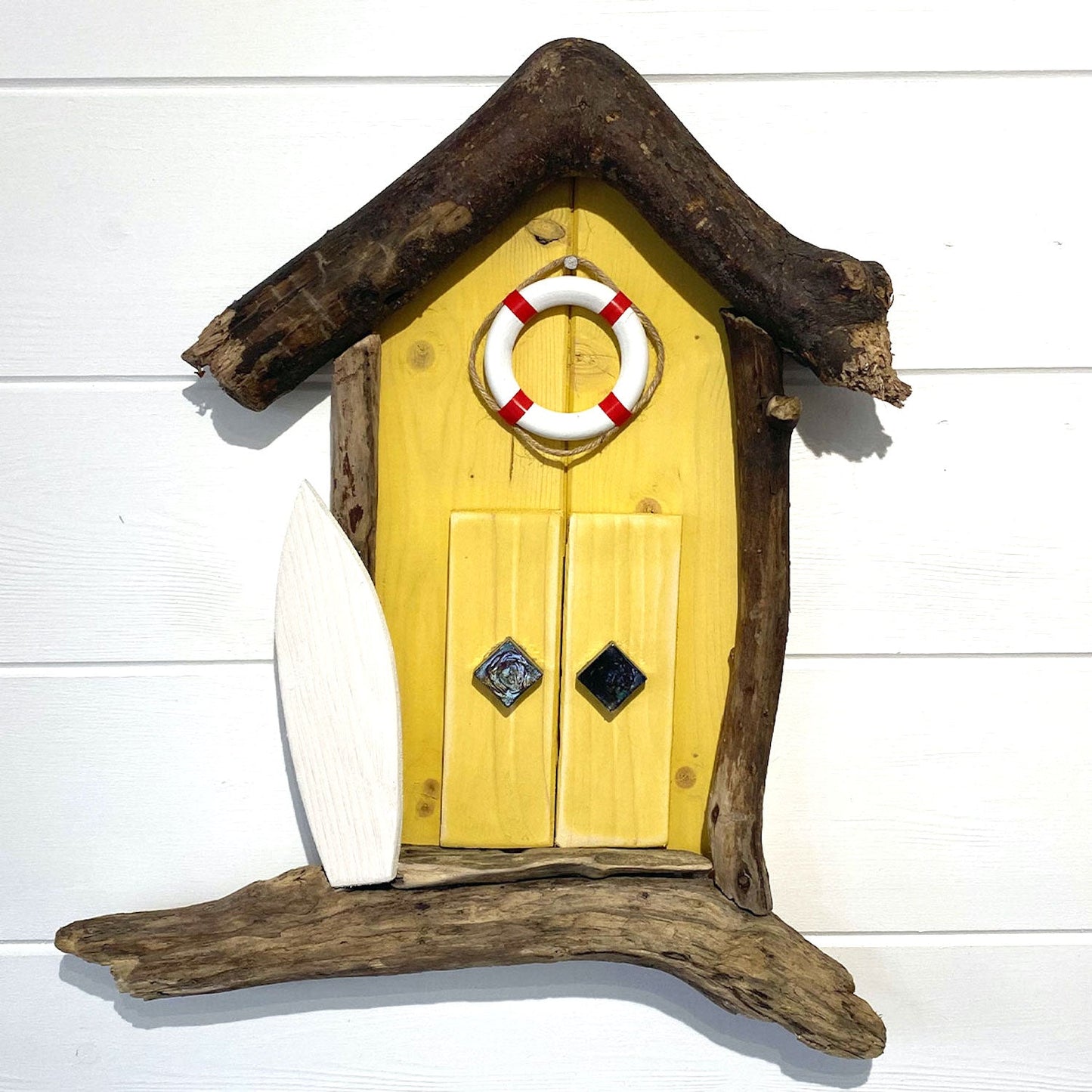 Driftwood Beach Hut Surf Shack - Yellow - Drift Craft by Jo