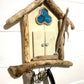 Driftwood Beach Hut with Key Hooks & Fishing Rod - Green - Drift Craft by Jo