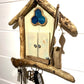 Driftwood Beach Hut with Key Hooks & Fishing Rod - Green - Drift Craft by Jo
