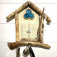 Driftwood Beach Hut with Key Hooks & Fishing Rod - Green - Drift Craft by Jo