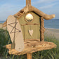 Driftwood Beach Hut with Paddleboard and Key Hooks - Green - Drift Craft by Jo
