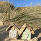 Driftwood beach huts - double grey green - Drift Craft by Jo