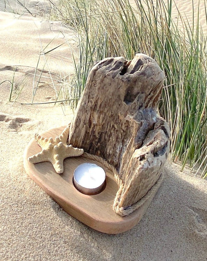 Driftwood Candle Holder - Drift Craft by Jo