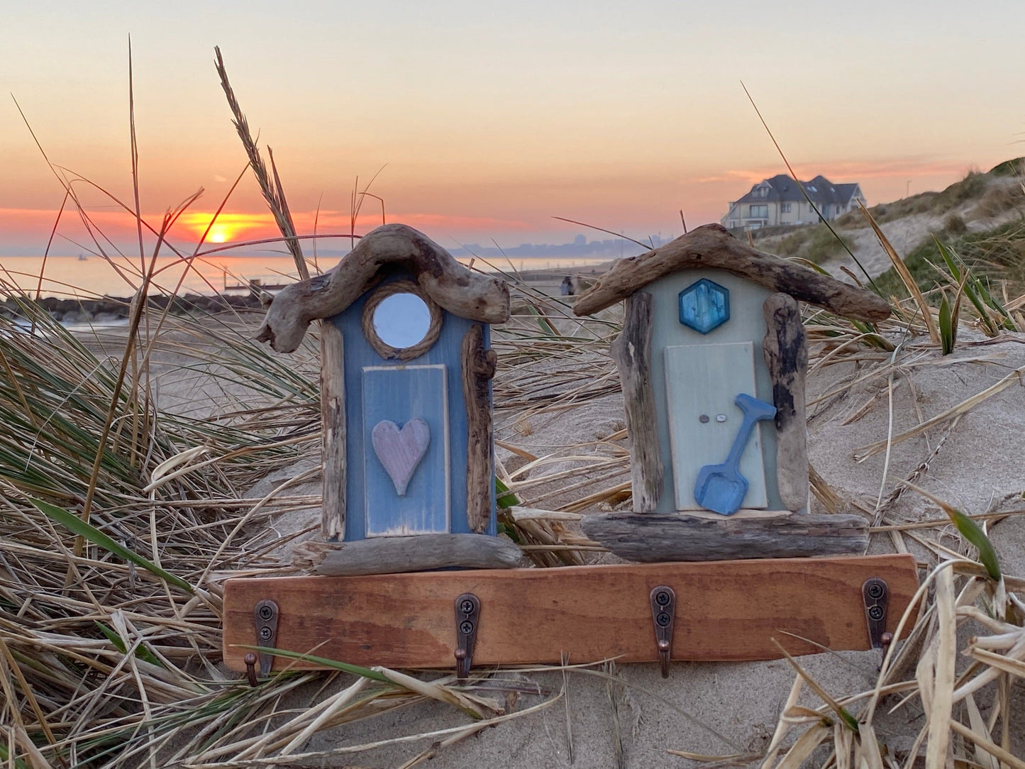 Driftwood Double Beach Hut Hooks - Drift Craft by Jo