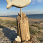 Driftwood Fish Home Decor with Heart - Large - Drift Craft by Jo