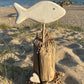 Driftwood Fish Home Decor with Heart - Large - Drift Craft by Jo