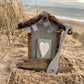 Driftwood Mini Beach Hut Key Hooks - Green Paddle and Bunting - Drift Craft by Jo