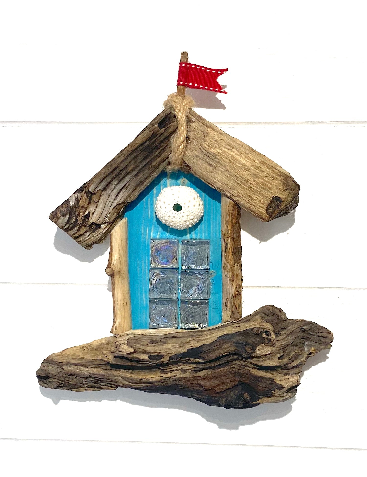Driftwood Mini Beach Hut - Turquoise - Drift Craft by Jo