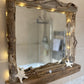 Driftwood Mirror - Square with Lights and Starfish Detail - Drift Craft by Jo