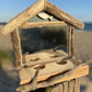 Driftwood Mirror with 2 x tea light holders - Blue with Fish - Drift Craft by Jo