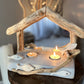 Driftwood Mirror with School of Fish & 2 Tea Lights - Drift Craft by Jo
